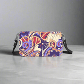 Sechie Leather Crossbody Flap Over Box Clutch